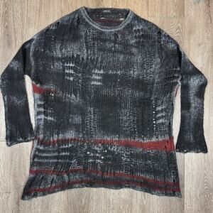 Avant Toi Liapull Cashmere Silk Punk Pullover Size S Distressed Grunge Luxury